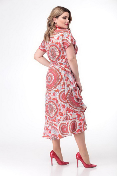 Платье Djerza 1442 коралл - фото 9