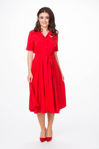 Платье Melissena 786 красный - фото 1