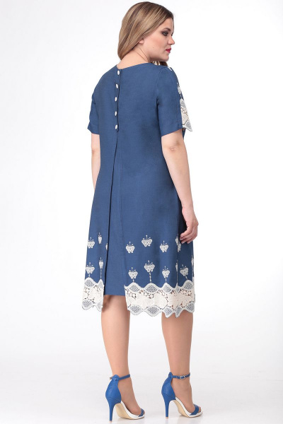 Платье LadisLine 1087 голубой - фото 3