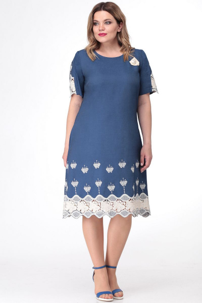 Платье LadisLine 1087 голубой - фото 1