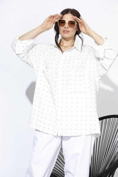 Рубашка SOVA 11100 молочный_дизайн - фото 1