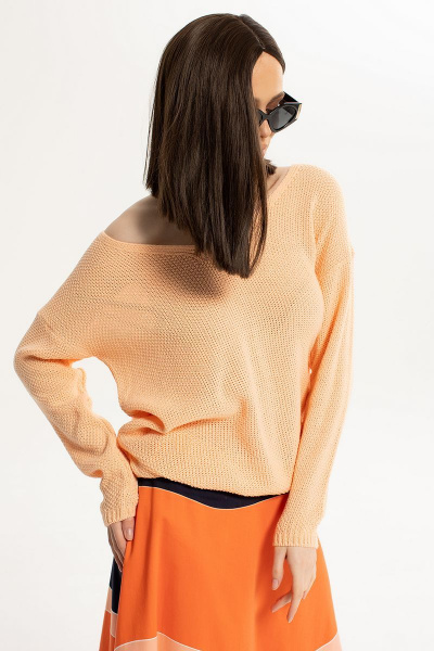 Джемпер, юбка Diva 1535 персик-оранжевый - фото 6
