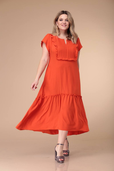 Платье Verita 1188 оранжевый - фото 1
