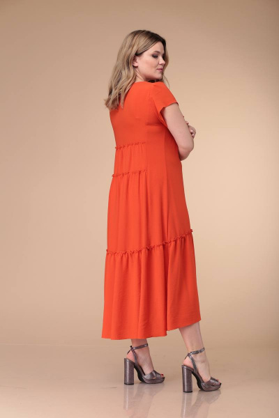 Платье Verita 1188 оранжевый - фото 2