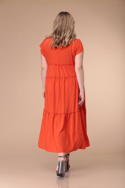 Платье Verita 1188 оранжевый - фото 3