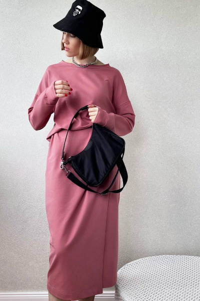 Джемпер, юбка Individual design 20119 розовый - фото 1