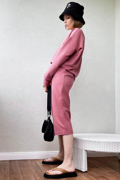 Джемпер, юбка Individual design 20119 розовый - фото 3
