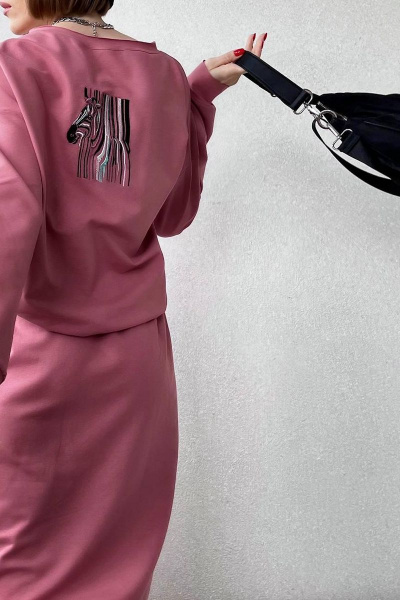 Джемпер, юбка Individual design 20119 розовый - фото 4