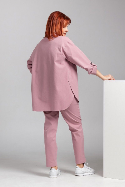 Брюки, рубашка Соджи 541/555 розовый - фото 3