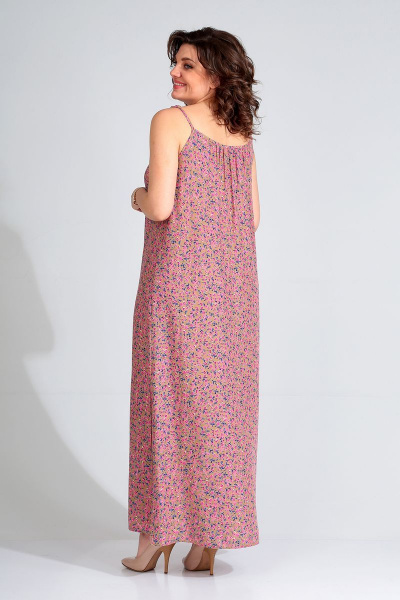 Платье Liona Style 749 розово-бежевый - фото 2