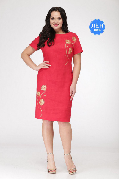Платье MALI 428 красный - фото 2