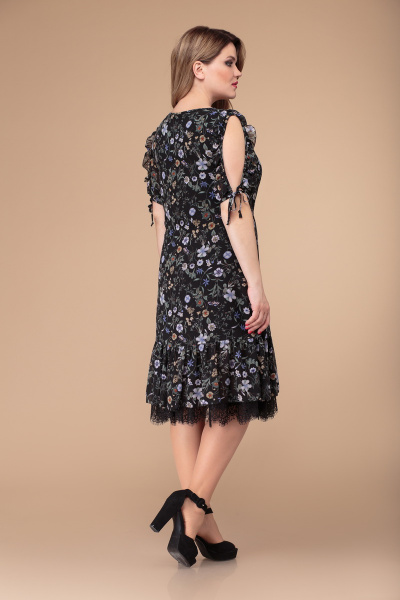 Платье Svetlana-Style 1199 черный+мелкие_цветы - фото 2
