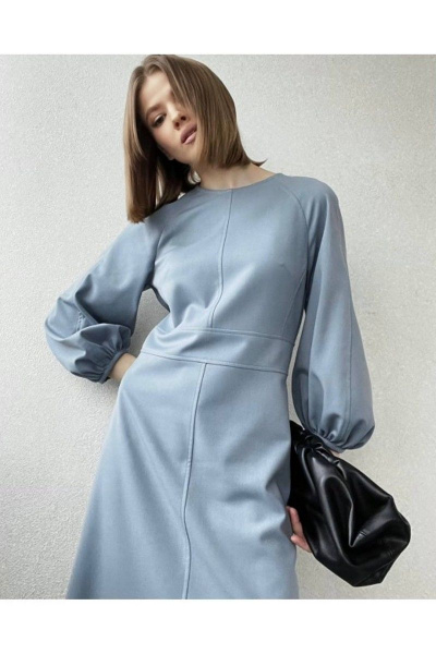 Платье Individual design 19143 серо-голубой - фото 2