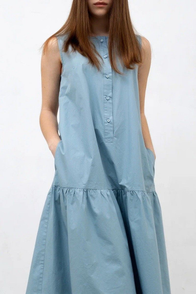 Платье Individual design 21149 серо-голубой - фото 2