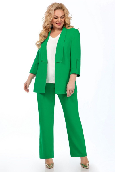 Блуза, брюки, жакет Элль-стиль 2196 зеленый - фото 2