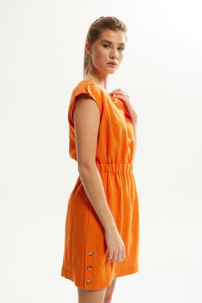Платье DAVA 143 оранжевый - фото 3