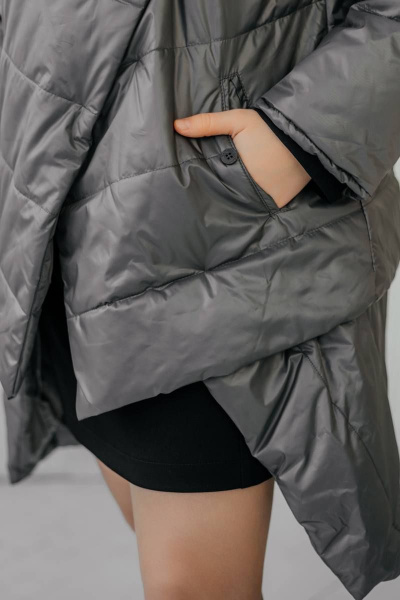 Куртка Стильная леди М 661 серый - фото 7