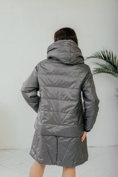 Куртка Стильная леди М 661 серый - фото 5