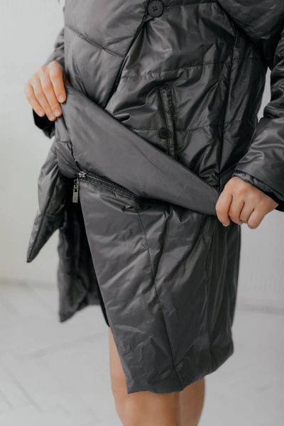 Куртка Стильная леди М 661 серый - фото 6