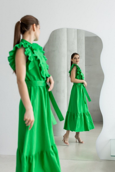 Платье Atelero 1067 зеленый - фото 4
