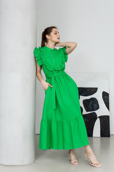 Платье Atelero 1067 зеленый - фото 3