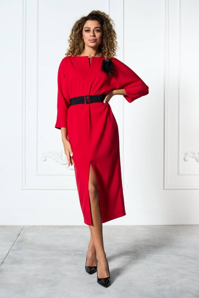 Платье MAX 4-037А красный - фото 1