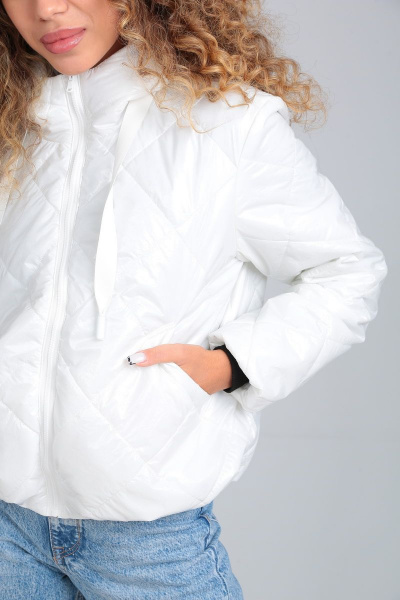 Куртка DOGGI 6339 белый-стеганная - фото 3