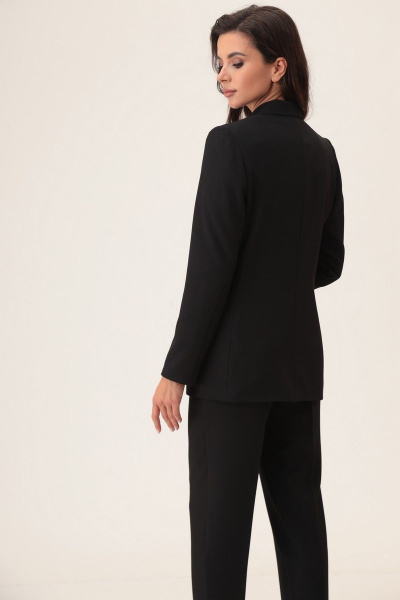 Блуза, брюки, жакет T&N 7287Б черный+белый - фото 4