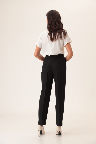 Блуза, брюки, жакет T&N 7287Б черный+белый - фото 6