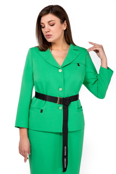 Жакет, юбка Мишель стиль 1061-2 зеленый - фото 9