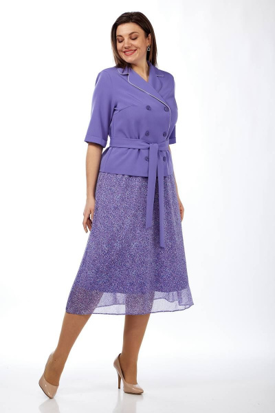 Жакет, юбка Lady Style Classic 2670/4 сиреневые_тона - фото 2