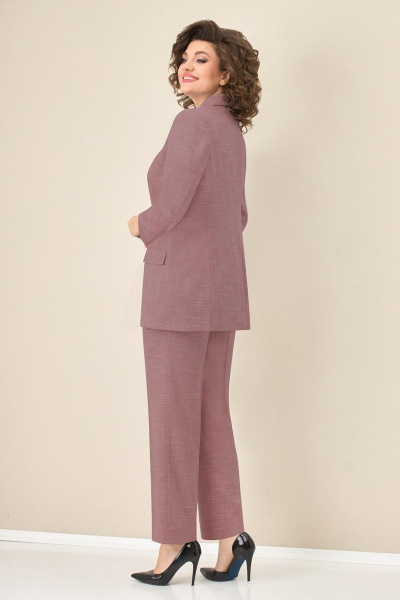 Блуза, брюки, жакет VOLNA 1281 бежево-розовый - фото 4