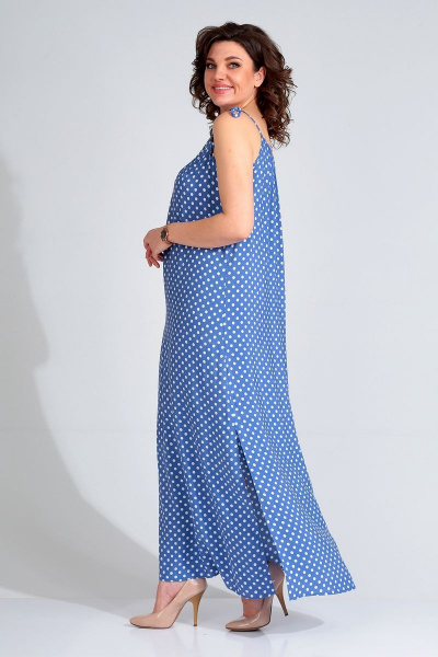 Жакет, платье Liona Style 589 синий-горох - фото 3