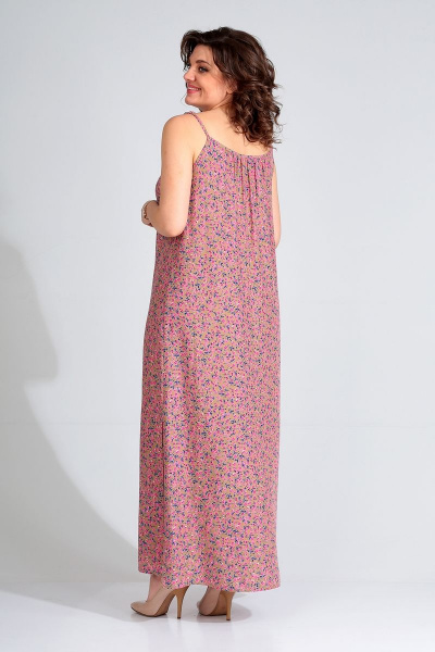 Жакет, платье Liona Style 589 розово-бежевый - фото 4