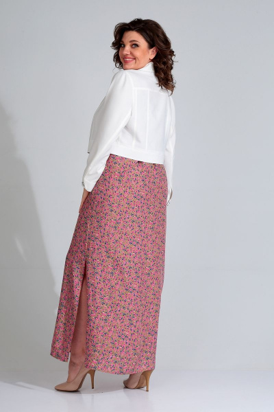 Жакет, платье Liona Style 589 розово-бежевый - фото 2