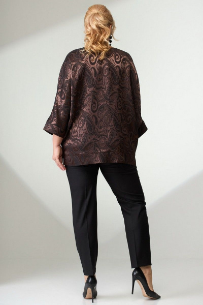 Блуза, брюки Angelina & Сompany 636/4 шоколад - фото 6