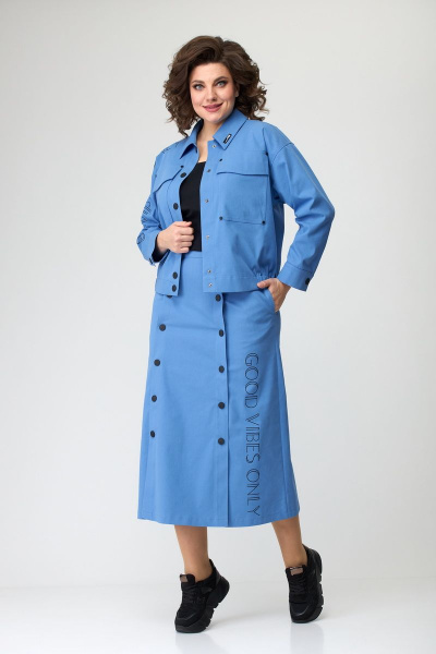 Куртка, юбка Bonna Image 773 голубой - фото 1