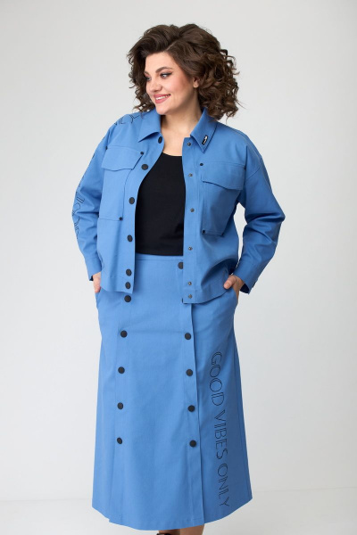 Куртка, юбка Bonna Image 773 голубой - фото 4