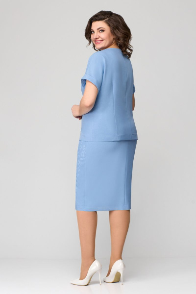 Жакет, юбка Мишель стиль 1116 голубой - фото 2