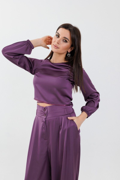Блуза Anelli 1288.1 фиолет - фото 1