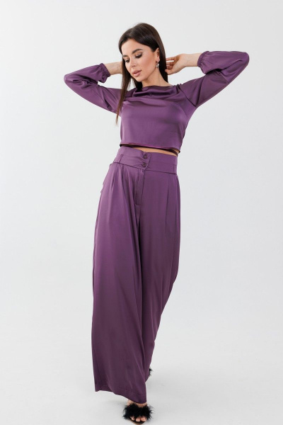 Блуза, брюки Anelli 1288 фиолет - фото 4