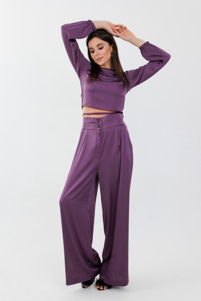 Блуза, брюки Anelli 1288 фиолет - фото 1