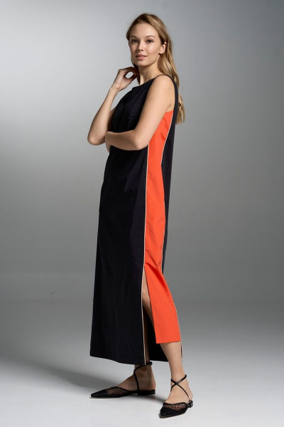 Платье VI ORO VR-1002 черный,
оранжевый - фото 3