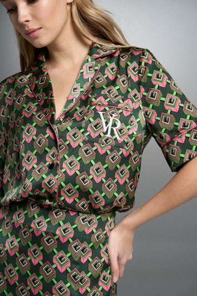 Блуза, юбка VI ORO VR-1027 зеленый - фото 4