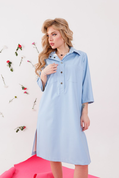 Платье NikVa 311-1 голубой - фото 2