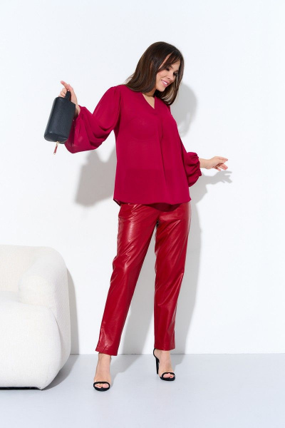 Блуза, брюки Anastasia 967 красный - фото 4