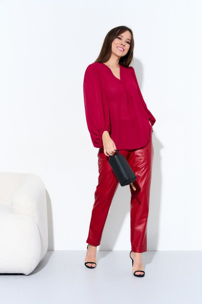 Блуза, брюки Anastasia 967 красный - фото 2