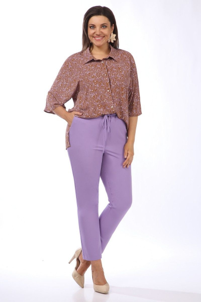Блуза, брюки Matini 1.1527 фиолет - фото 6