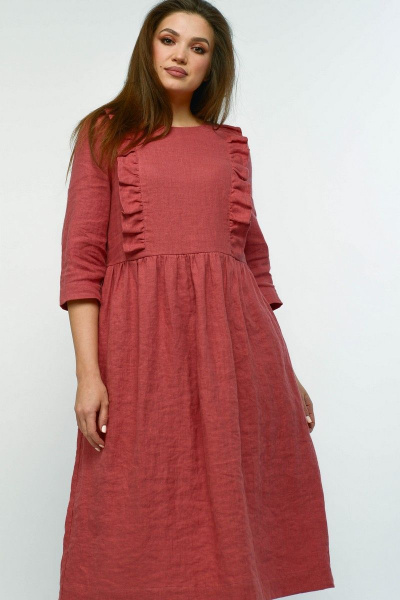 Платье MALI 420-106 лососево-красный - фото 4