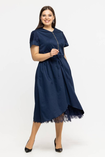 Платье Avila 0926 темно-синий - фото 3